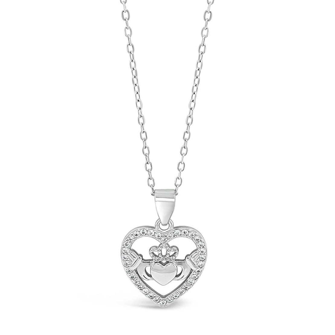 Heart-shaped claddagh pendant necklace- eva victoria in ireland